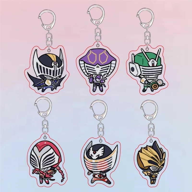 Llavero de Masked Rider para Mujer, Llavero de Kamen Rider para Hombre, Anillo de Llaves de Caballero, Llavero Acrílico Ouja, Colgante Zolda, Regalo para Chicas Raia Cos