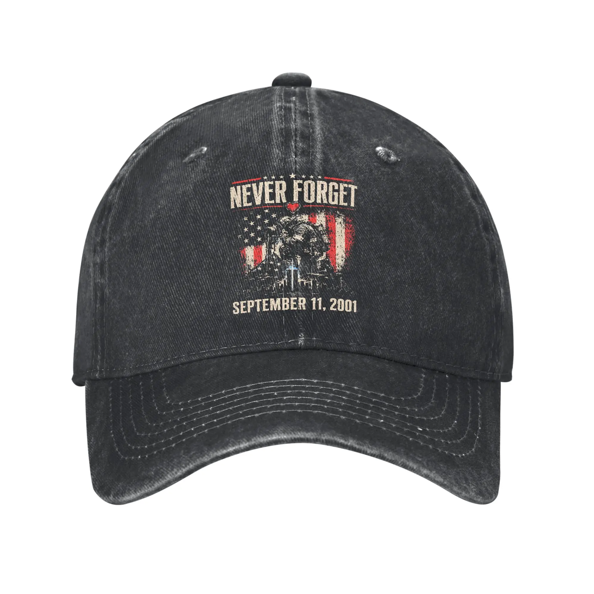 Never Forget September 11 2001 Memorial Day USA Flag Casual Baseball Cap Spring Trucker Hat Hot Sale Hiking Fishing Hip Hop Hats