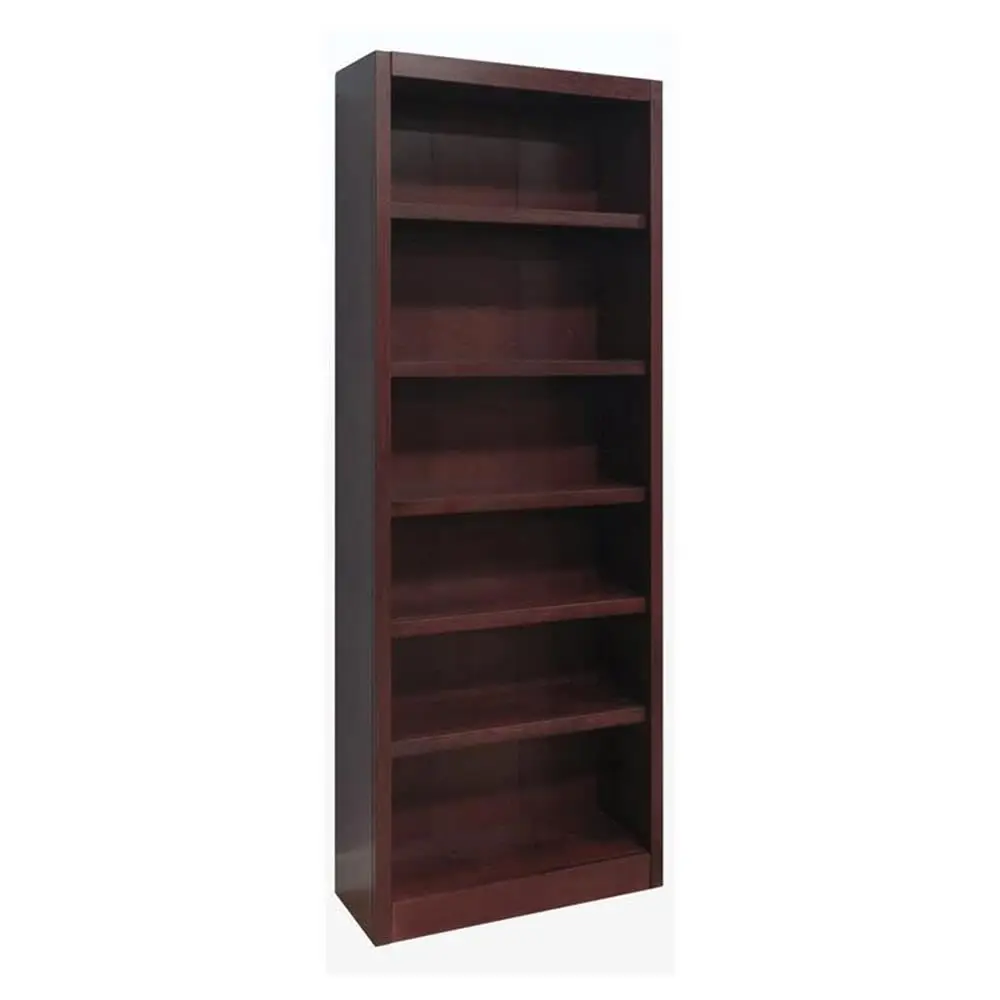 Traditional 6-Shelf Wood Bookcase, 84