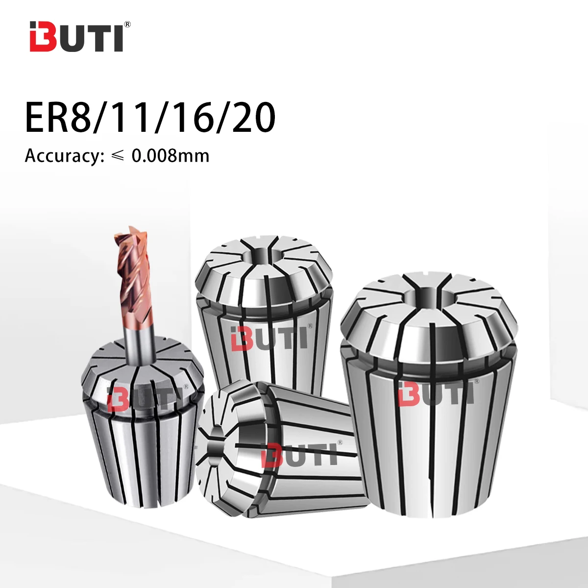 

CNCER8/11/16/20/25/32 High-precision 8u Spout AA Grade Spring Clamp ER40 Engraving Machine Chuck Tool ER Serie Precisio 0.008mm