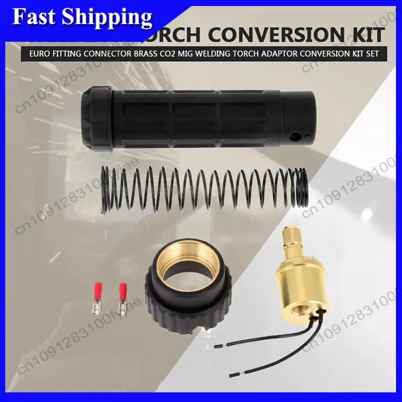 -X07A Euro Fitting Conversion Kit Euro Connector Brass CO 2 Mig Welding Torch Adaptor Set Euro