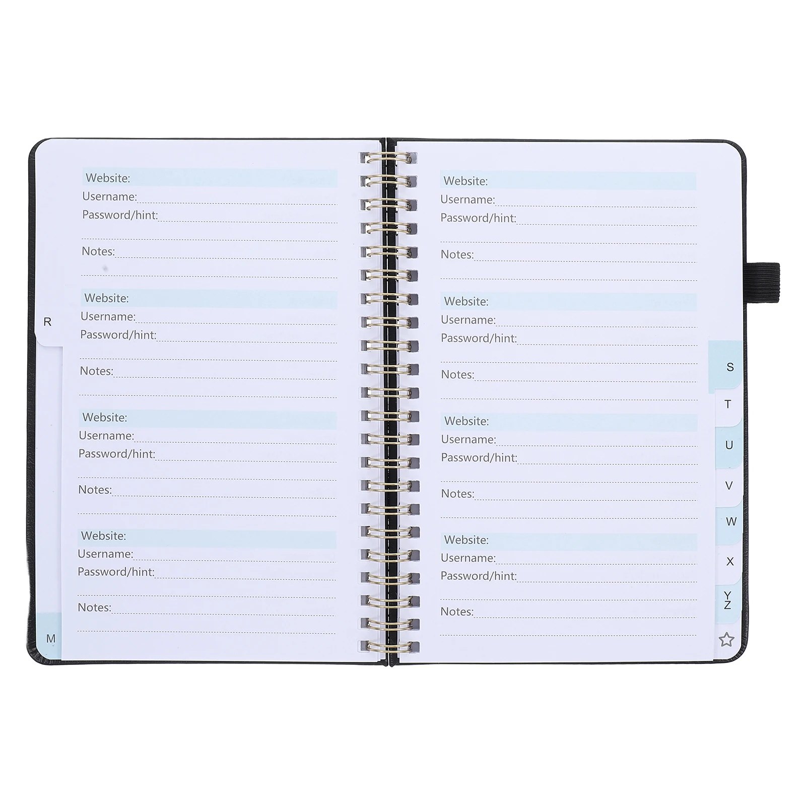 

Password Coil Book Address Books Recording Notebooks Index Page Pu Organizers