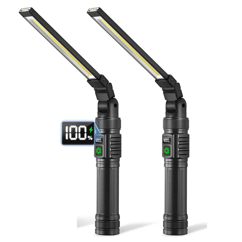 

Перезаряжаемый магнитный рабочий фонарь с 360° ° Вращающийся 7-режимный фонарик для ремонта автомобилей в кемпинге — портативное освещение громкой связи