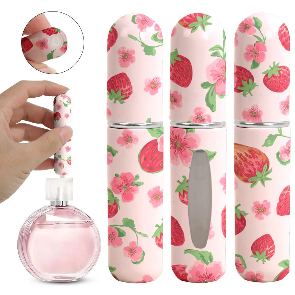 Gifts 5ml Mini Perfume Bottle Refillable Empty Empty Cosmetic Containers Portable Spray Rotating Bottle