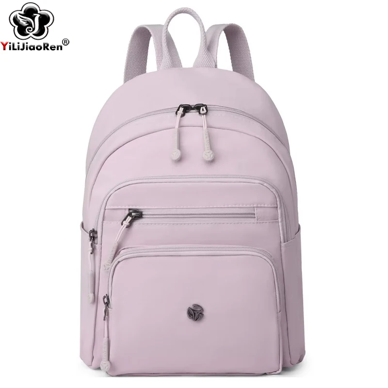 

Fashion Solid Color Backpack Women Waterproof Nylon Daypack Designer Ladies Travel Rucksack Large School Bags for Teenage Girls