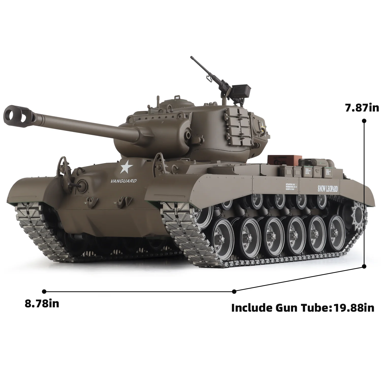 

Heng Long rc tanks 1/16 U.S. M26 Pershing tank Model 3838 (TK7.0&2.4GHz)(Metal Road &Sprocket &Idler Wheel &360°Rotate Turret)