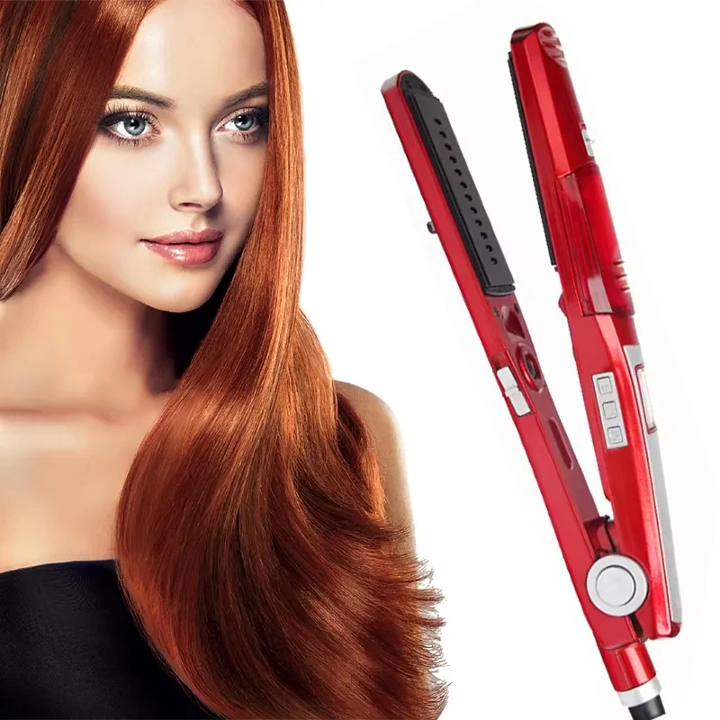 

Professional Salon Wet Dry Fast Styler Wet and Dry Dual Use Ceramic Lat Iron Steam Hair Straighter for Women