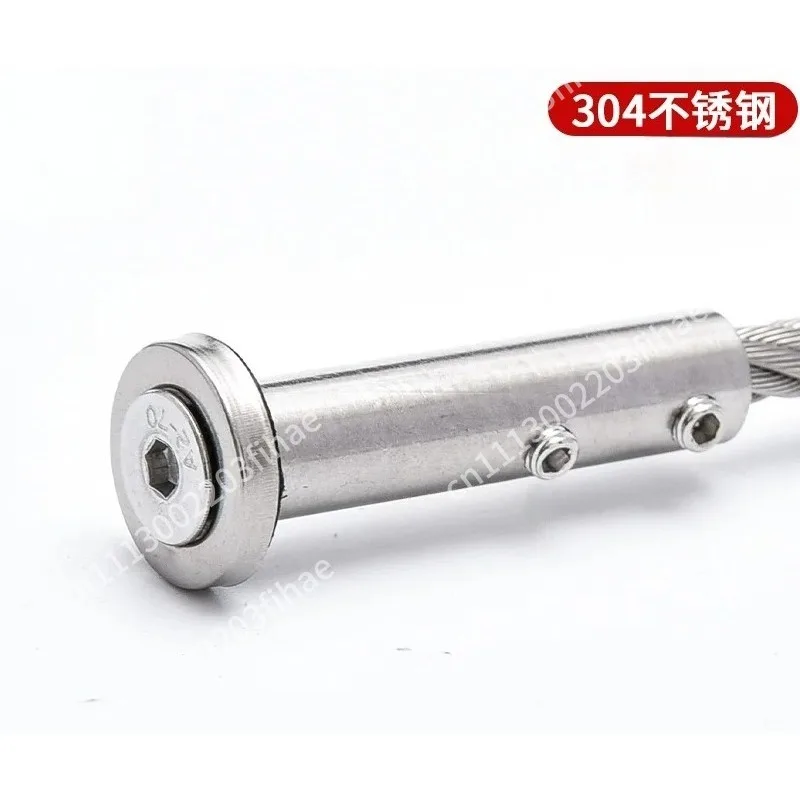 Pack of 10, Wire Rope Connector Buckle, Stainless Steel Column Guardrail Connector Tensioner Cartridge Sheath