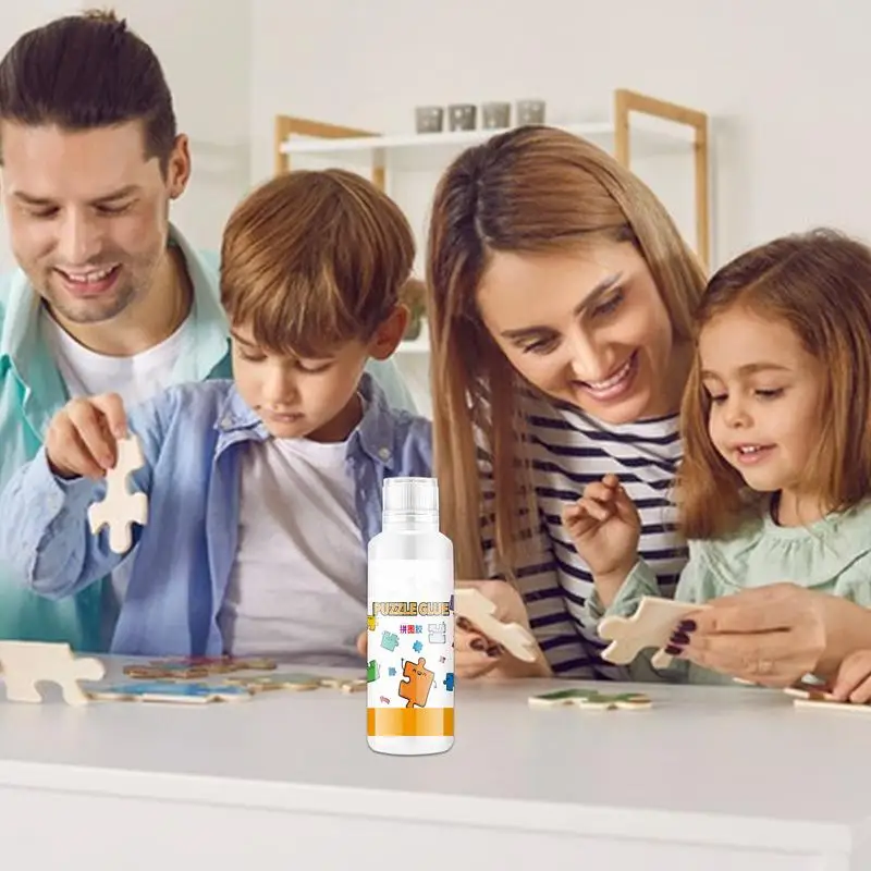 Puzzles Glue Sponge Head Applicator Puzzle Glue Water-Soluble Jigsaw Puzzles Glue With Strong Adhesive For Paper And Wood Crafts