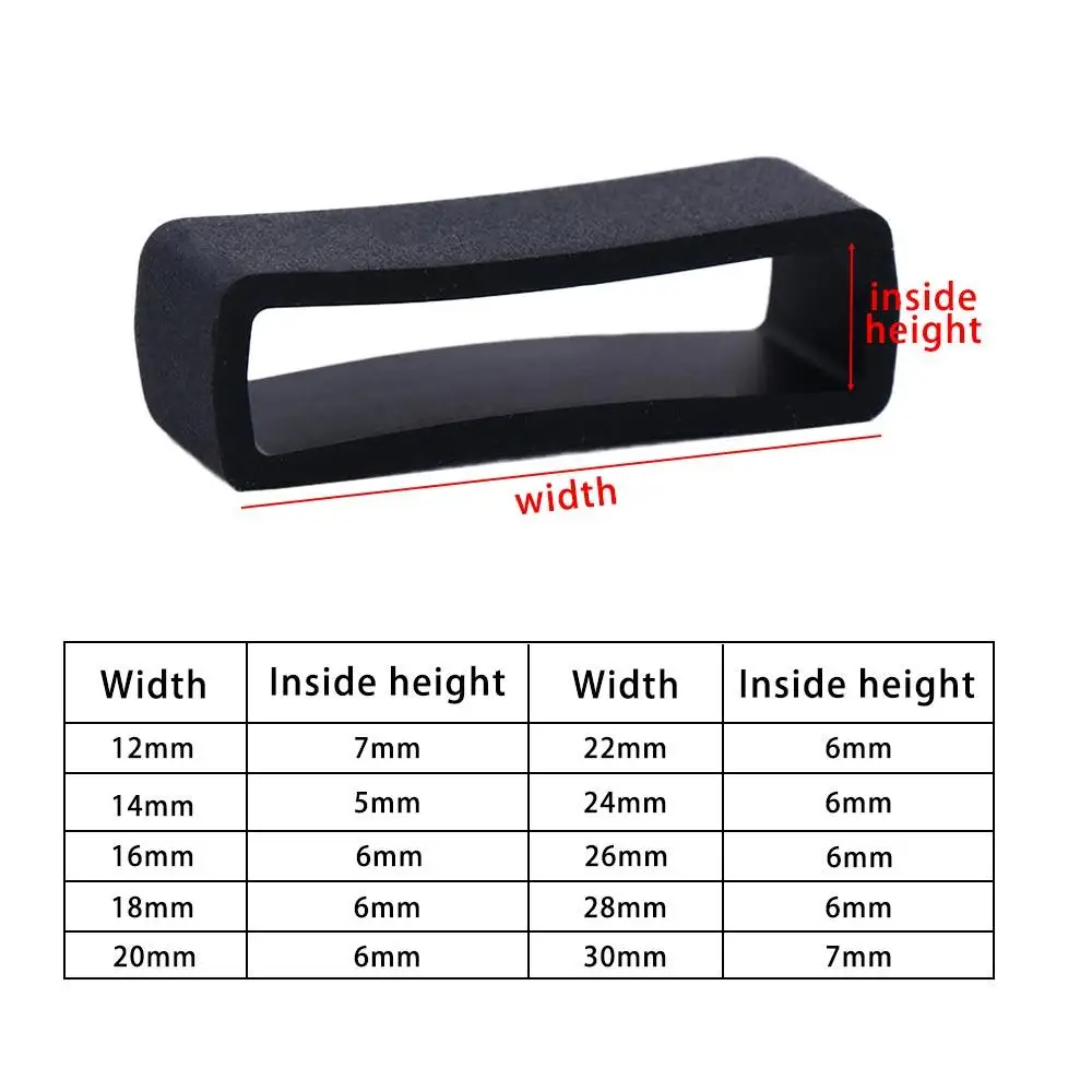 Watch Band Holder Buckle Watch Band Watch Accessories Watchband Ring Silicone Watchband Loops Watch Strap Loops Retainer Ring