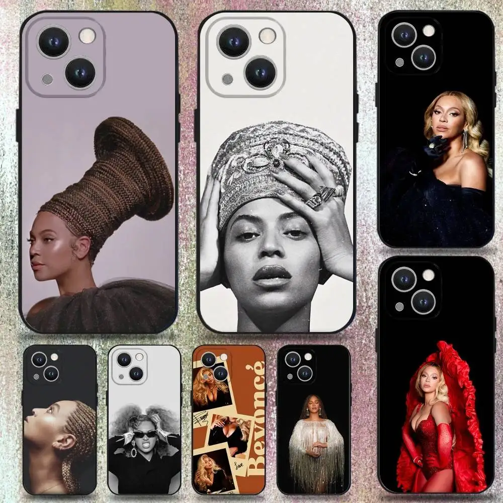 

Beyonce Giselle Knowles Phone Case For iPhone 16,15,14,13,12,11 Plus,Pro Max,XS,X,XR,SE,Mini,8,7,Soft Silicone Black Cover