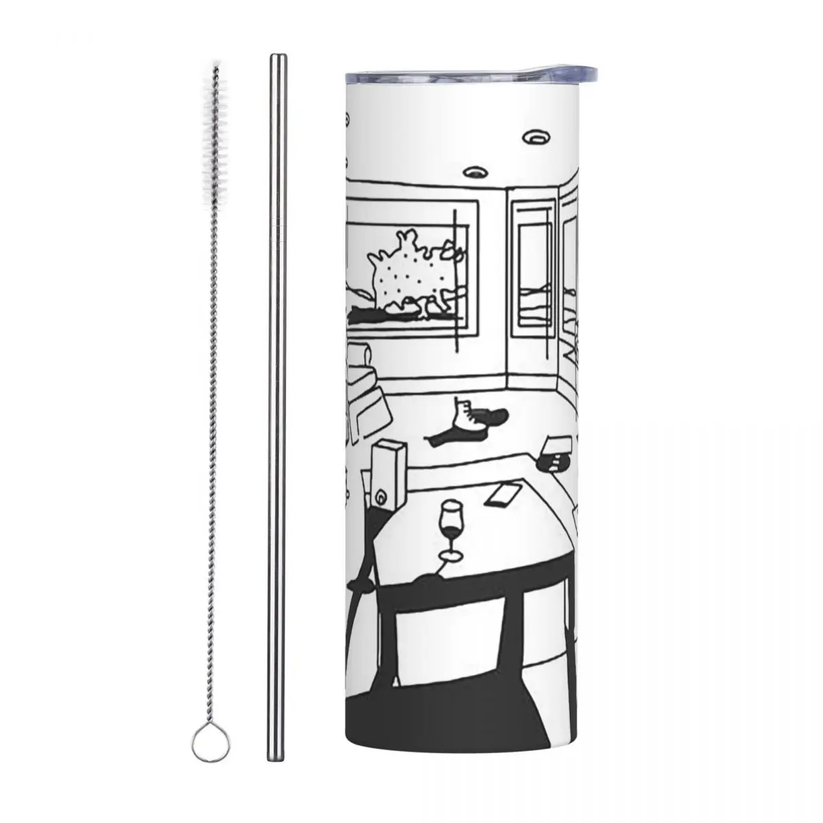 Hippo Campus Landmark Stainless Steel Tumbler Vacuum Insulated Mug Thermal Cold Cup Straw With Lid 20oz