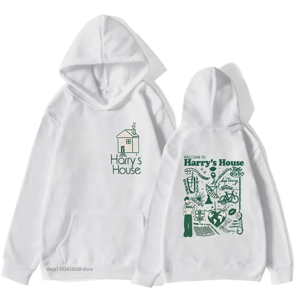 Harrys House Love on Tour Hoodies Lovely Cartoon Print Sweatshirt Retro Man's Clothes Autumn Winter Clothes Women Tracksuit Men