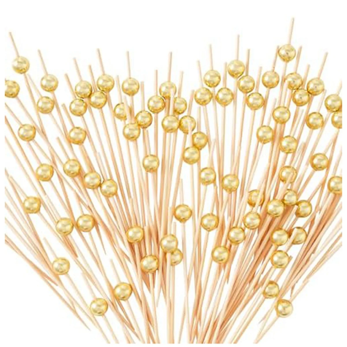 300 Pcs Cocktail Picks, 4.7 Inch Food Toothpicks for Appetizers/Bamboo Cocktail Skewers/Long Toothpicks for Fruit