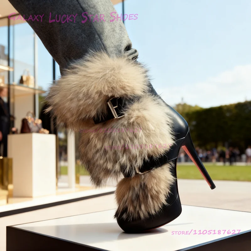 طويل البني العجل الأحذية السوداء الجلد المدبوغ الكاكي مشبك الأحمر الخنجر الكعوب منصة أحذية الشتاء غير رسمية الفتيات أحذية مكشكشة مطوي عادية