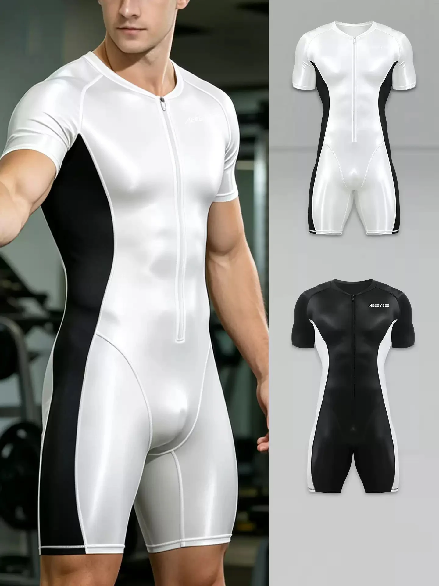 Men's Bodysuit Shapewear Sport Wrestling Underwaer Running Tight Waist Trainers Cycling Quick Dry Compression Shirt Corset