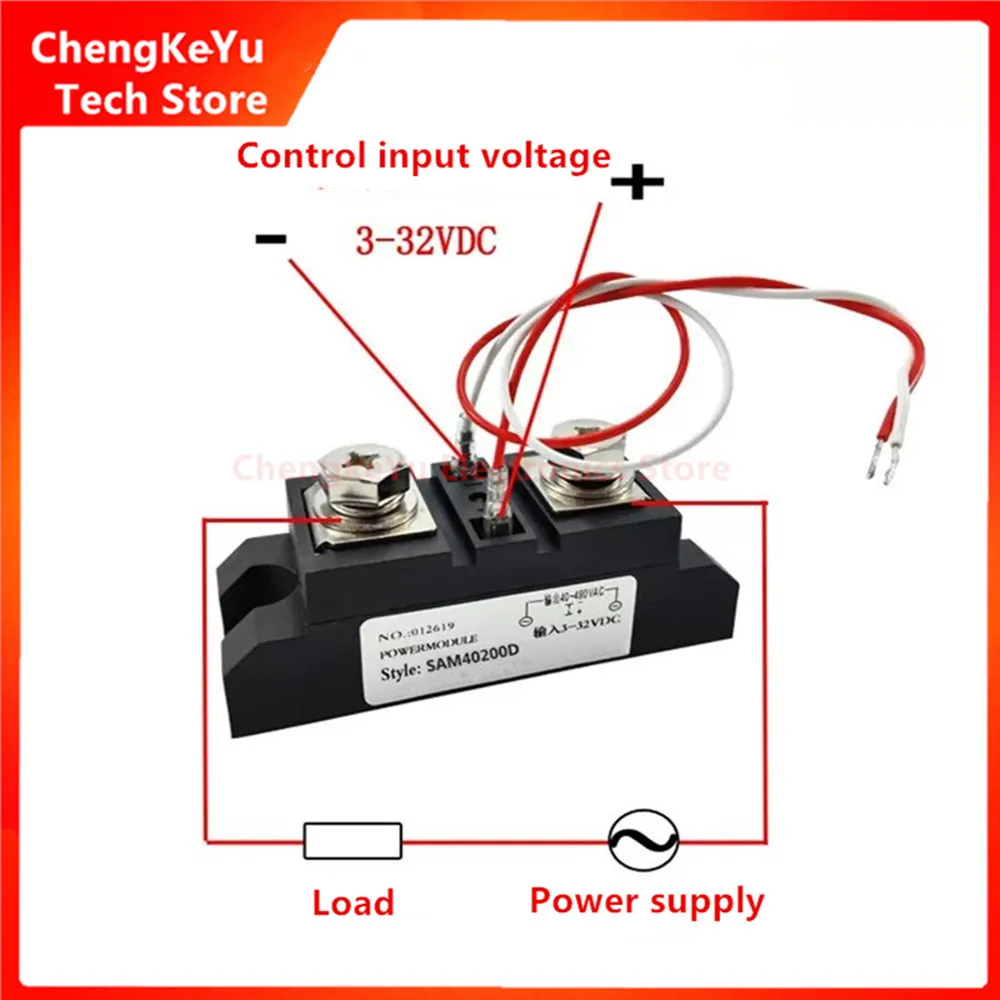 SAM4060D SAM4080D SAM40100D SAM40120D SAM40150D SAM40200D SAM40250D SAM40300D SAM40350D 400D Industrial-grade Solid-state Relay