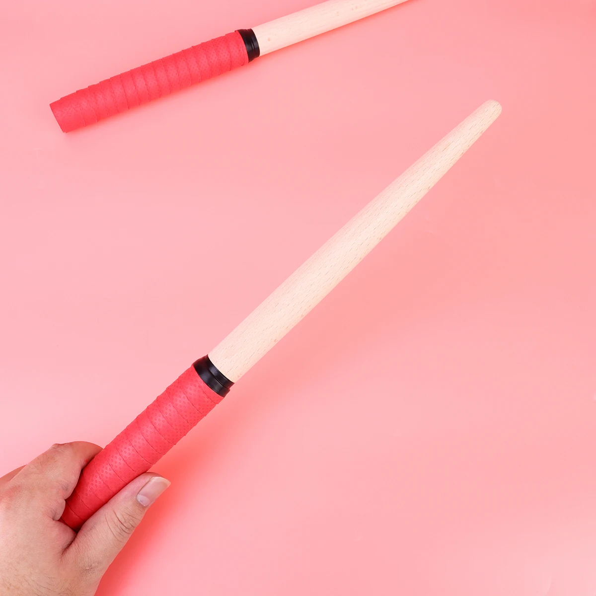 

Drumsticks Wooden Stick Lightweight Bamboo Percussion Accessories Red Drumstick Wooden Rods Drum Stick Rubber Handle