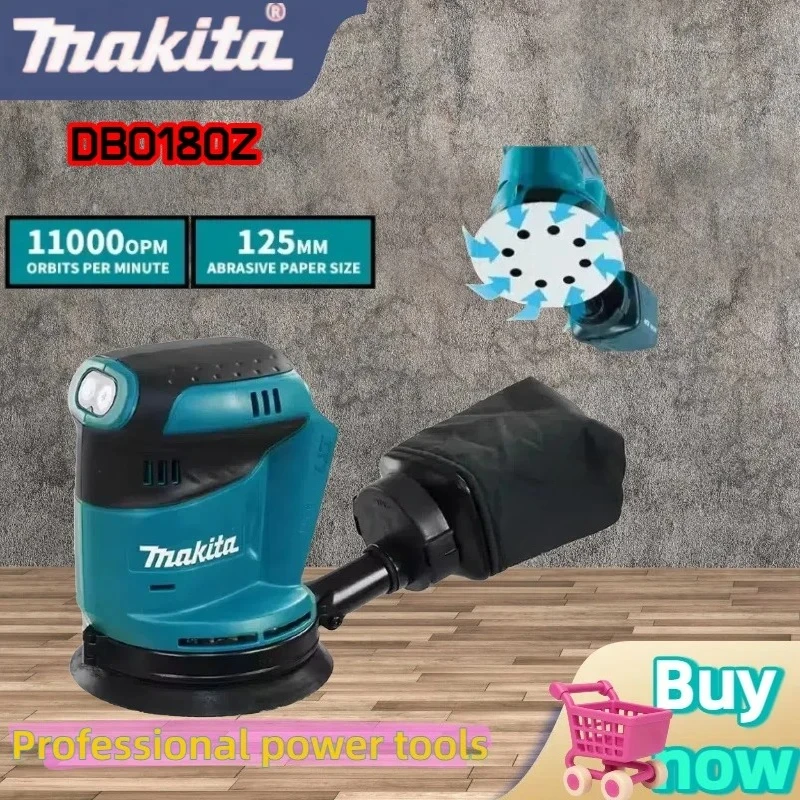 

Бесщеточная аккумуляторная эксцентриковая шлифовальная машина Makita DBO180Z для обработки дерева, шлифовки и полировки (без аккумулятора и зарядного устройства)