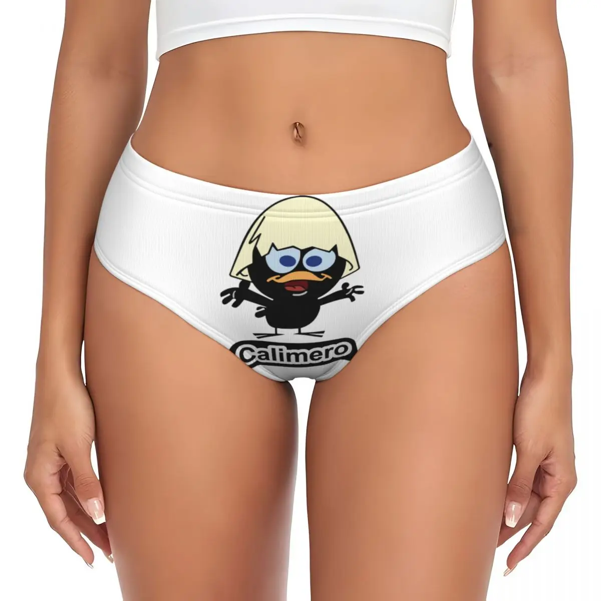 

Custom Cartoon Chiken Calimero Briefs Underwear Women Breathable Stretch Underpants Brief Panties