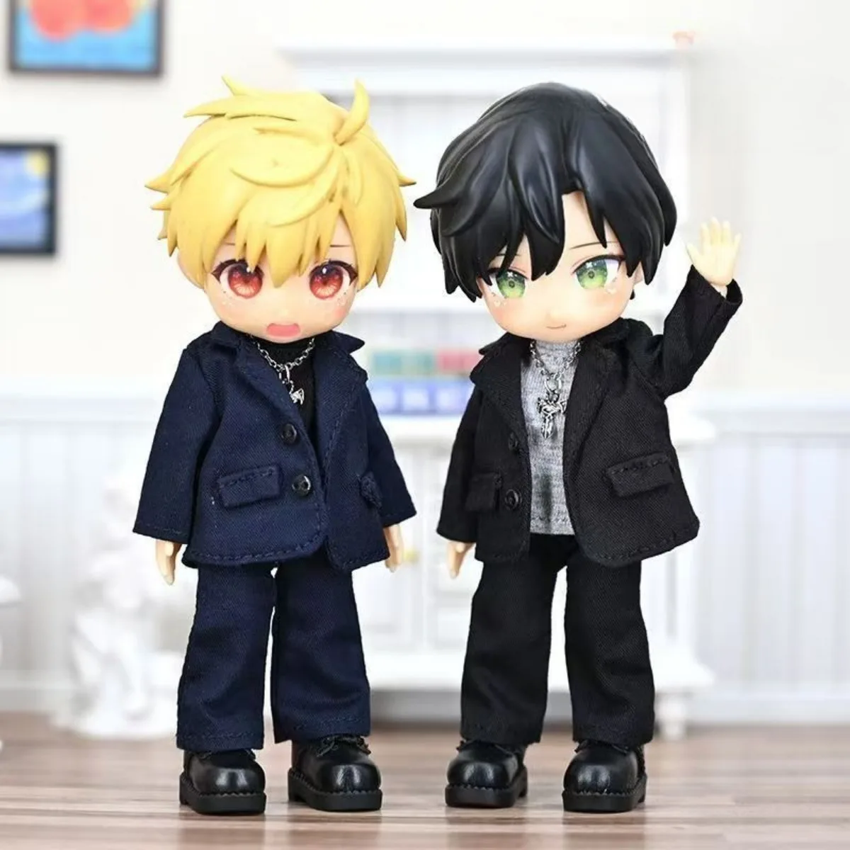 

Одежда для кукол OB11 1/12, костюм для куклы BJD, нарядный пиджак и брюки, игрушки для девочек, аксессуары, свадебный/праздничный костюм