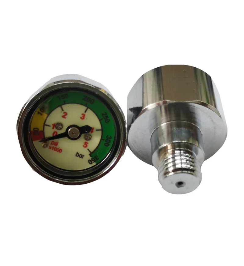 High quality bourdon tube back mount scuba mini air pressure gauge