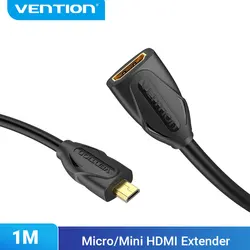 Przedłużacz przedłużacz HDMI Micro Mini HDMI kabel męski na żeński przedłużacz konwertera dla Tablet HDTV Micro HDMI przedłużenie kabla