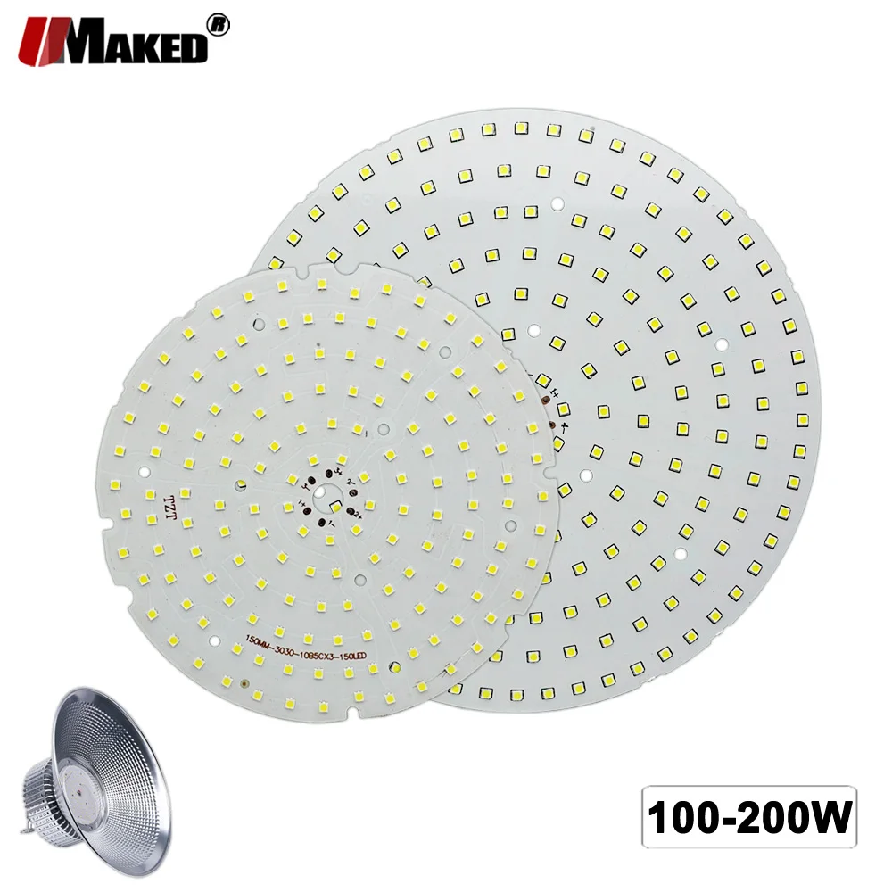 

5pc LED High Bay Light Plate 100W 150W 200W 100% Full Power DC29-42V SMD3030 Doide Source Panel For Industrial Lamps Replace DIY