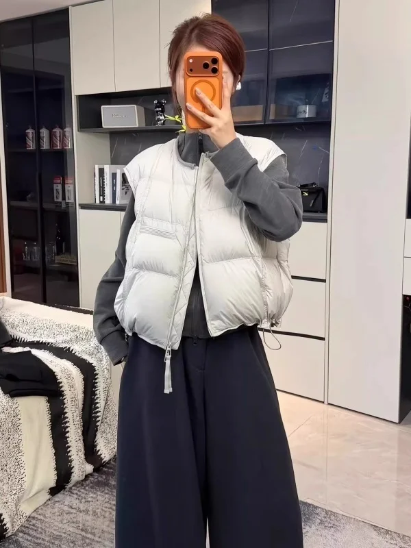 

Korean Sle Faionable ort Women's Vest Loose oulder Pad Layering Outerwear Cotton Jaet Spring Autumn Winter