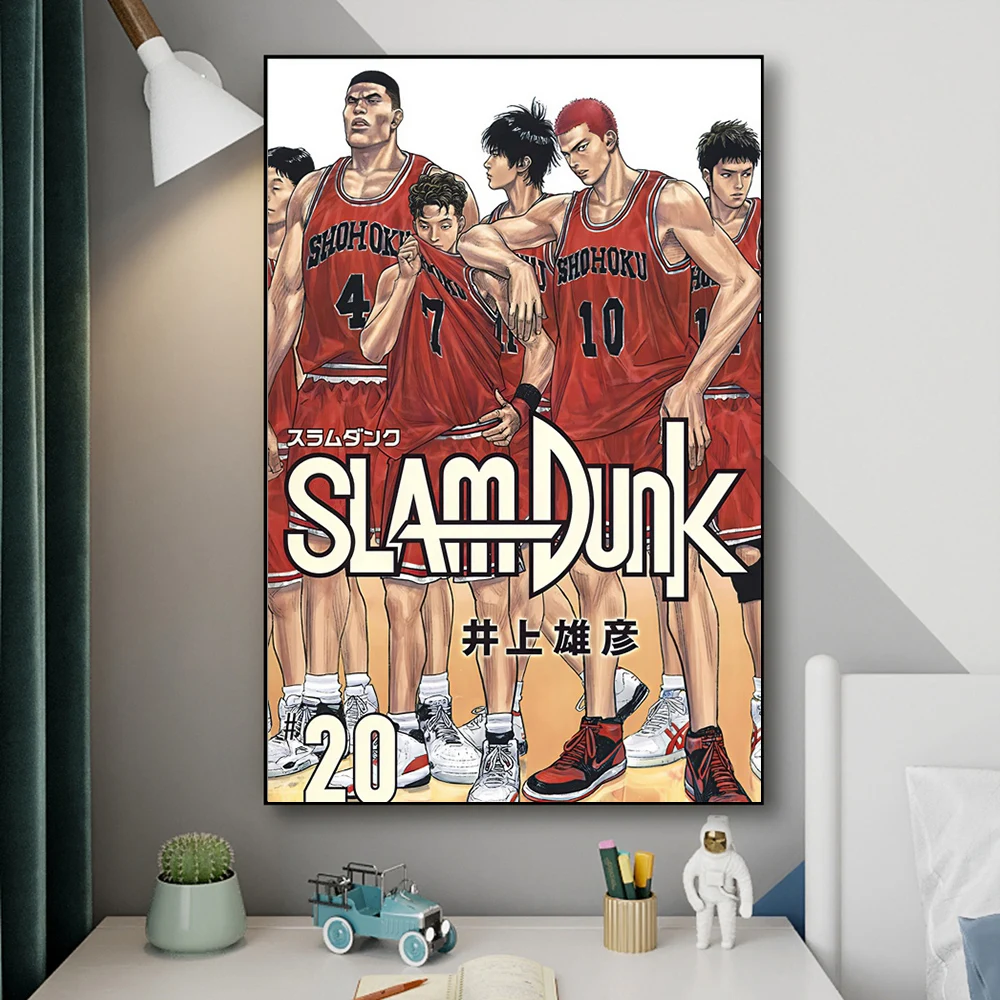 Anime Slam Dunk Comic Wall Poster Hanamichi Sakuragi Kaede Rukawa Home Decor Print Picture Canvas Painting Room Decoration Mural