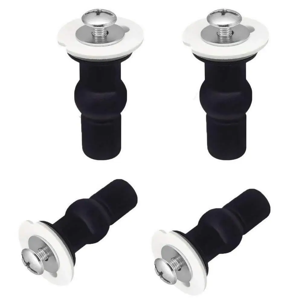 

4 Pack Toilet Seat Hinges Screws Fixings Expanding Rubber Top Nuts Replacement Bathroom Toilet Mount Hardware Accessories