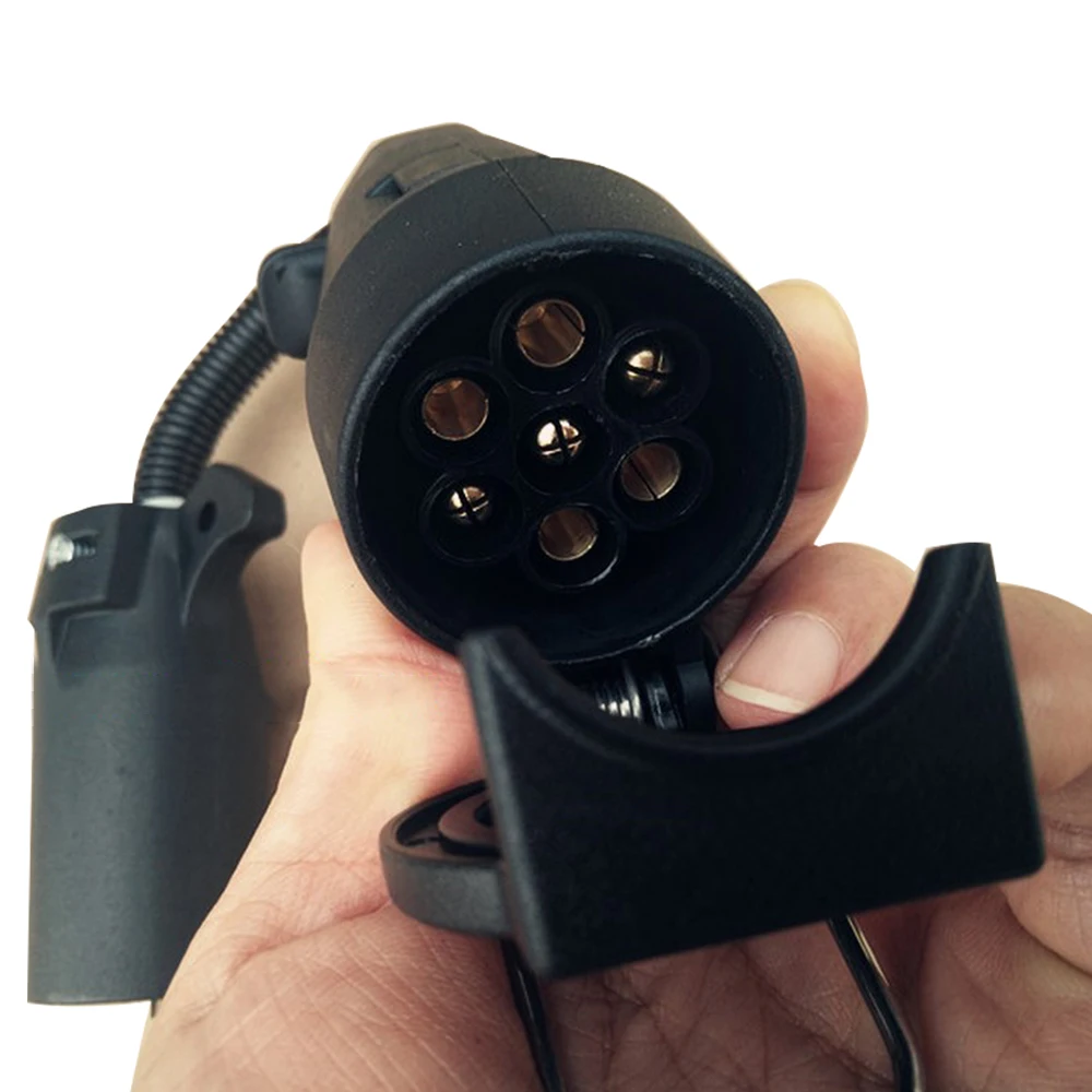 Trailer Conversion Plug Socket 7-pin EU Socket to 7 RV Blade Trailer Adapter Connector Power Conversion for Trailer Accessories