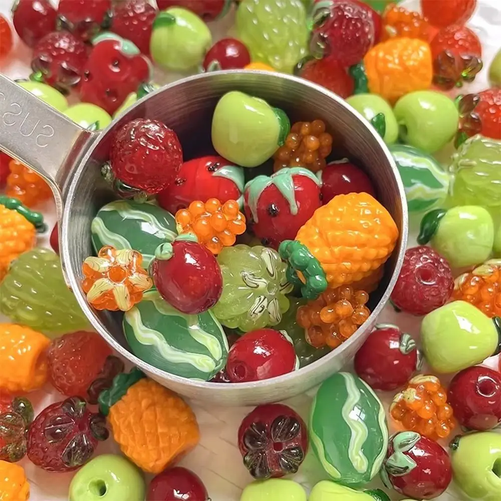 جديد الخرز شكل الخرز الزجاجي المواد الزجاجية اليدوية الاكسسوارات العصرية الفائدة تصميم الإبداعية الأناناس الخرز