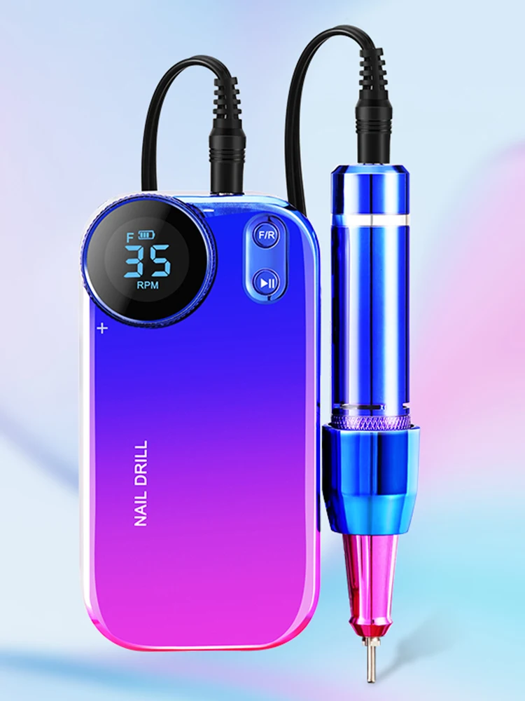 35000PRM Portable Nail Drill Recarregável Máquina de Arquivo de Unhas Elétrica para Unhas Gel Polish Removendo para Salão Casa Para Presente