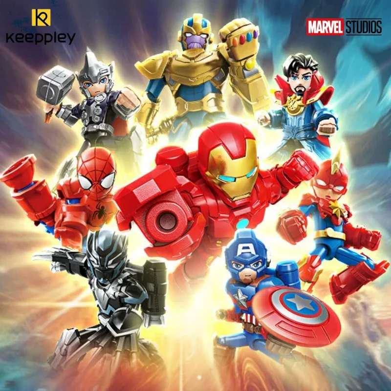 

Конструктор Keeppley Marvel Super Armor: сборная модель Железного Человека, фигурки героев Мстителей, игрушка-подарок Капитан Америка