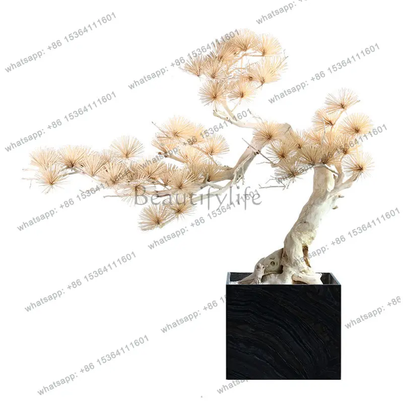 

Simulation of large welcome pine hotel lobby floor ornament decoration crafts