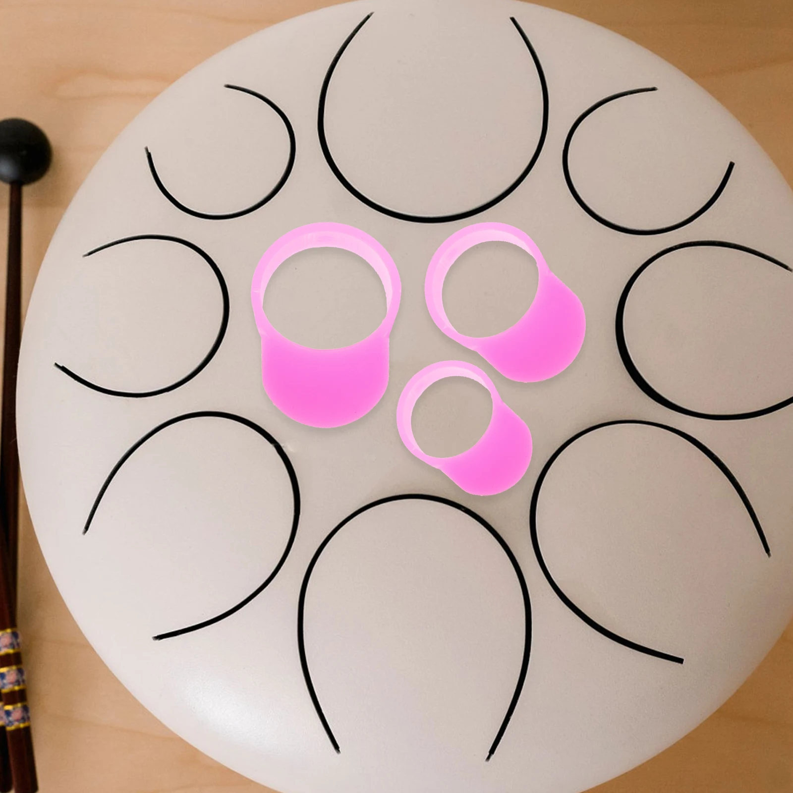 

4Pcs Anti Pain Finger Cots for Steel Tongue Drums Perfect Fit and Durable Percussion Parts Ethereal Drum Silicone Finger Sleeve