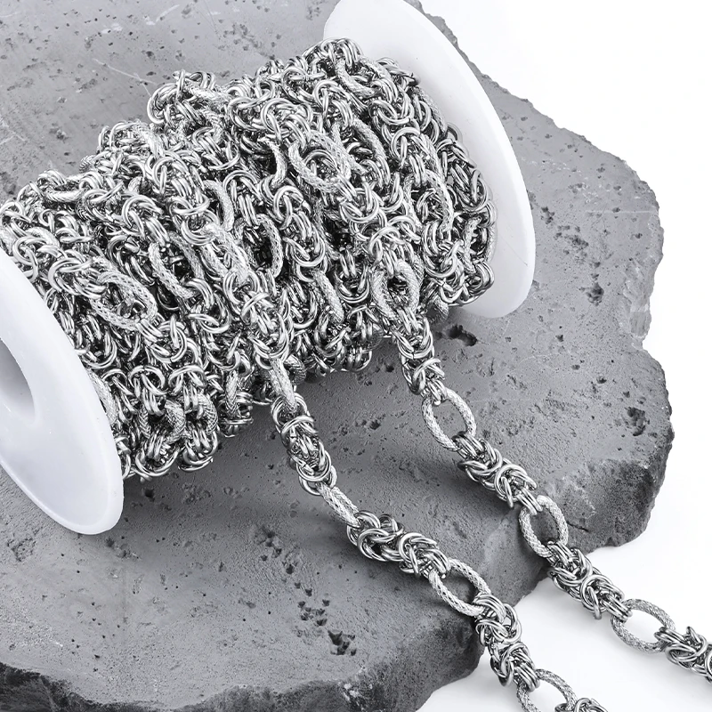 

Stainless Steel Handmade Chunky Knot Big Chains DIY Jewelry Making Accessories Hip Hop Necklaces Findings Wholesale Supplies