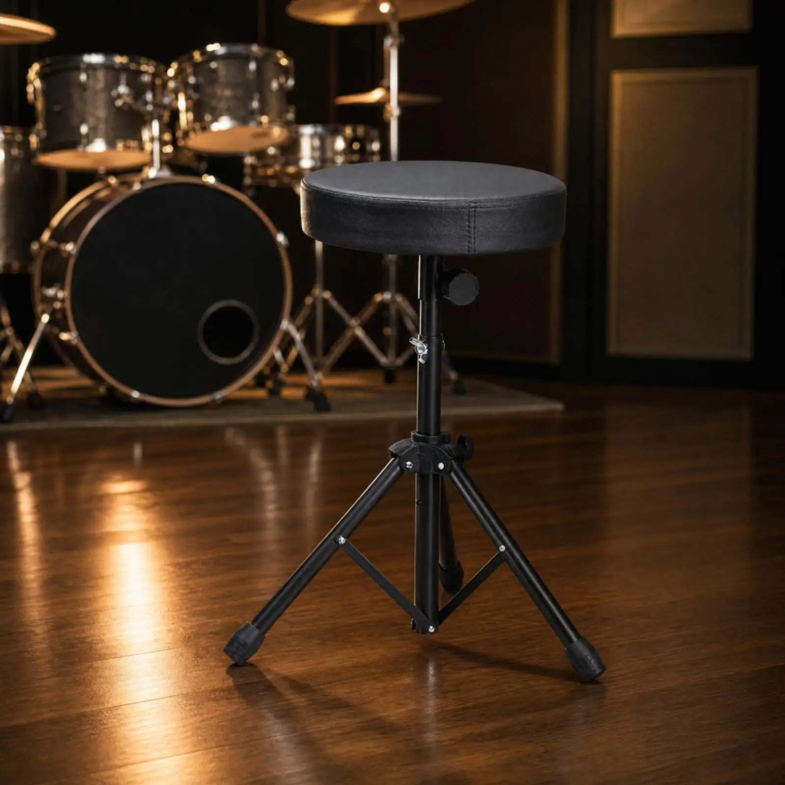 Stable Padded Drum Stool for Drummers Featuring Non Slip Base and Comfort Seat