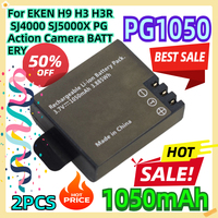 For EKEN H9 H3 H3R SJ4000 SJ5000X PG 1050mAh Action Camera BATTERY 2pcs