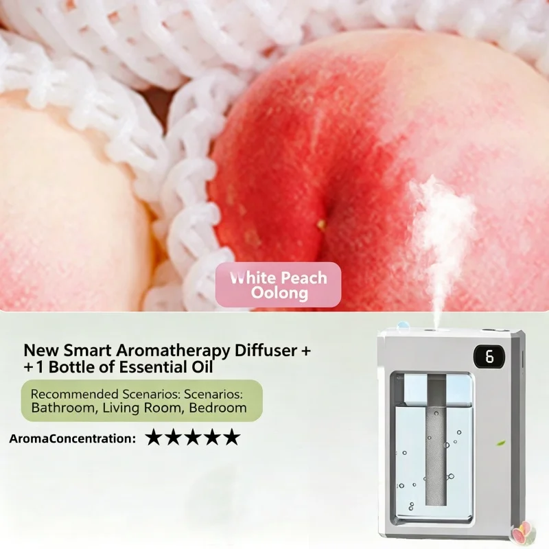 Aromatherapie-Gerät Lufterfrischer Sechs Einstellbare Stufen Lange Akkulaufzeit Langanhaltende Duftverbreitung für Zuhause und Büro Geruchsentfernung