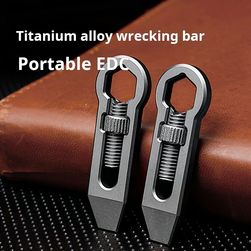 Multifunctional Titanium Alloy CT4 Mini Crowbar Take it with you wrench EDC TOOLS Keychain men toys Gift