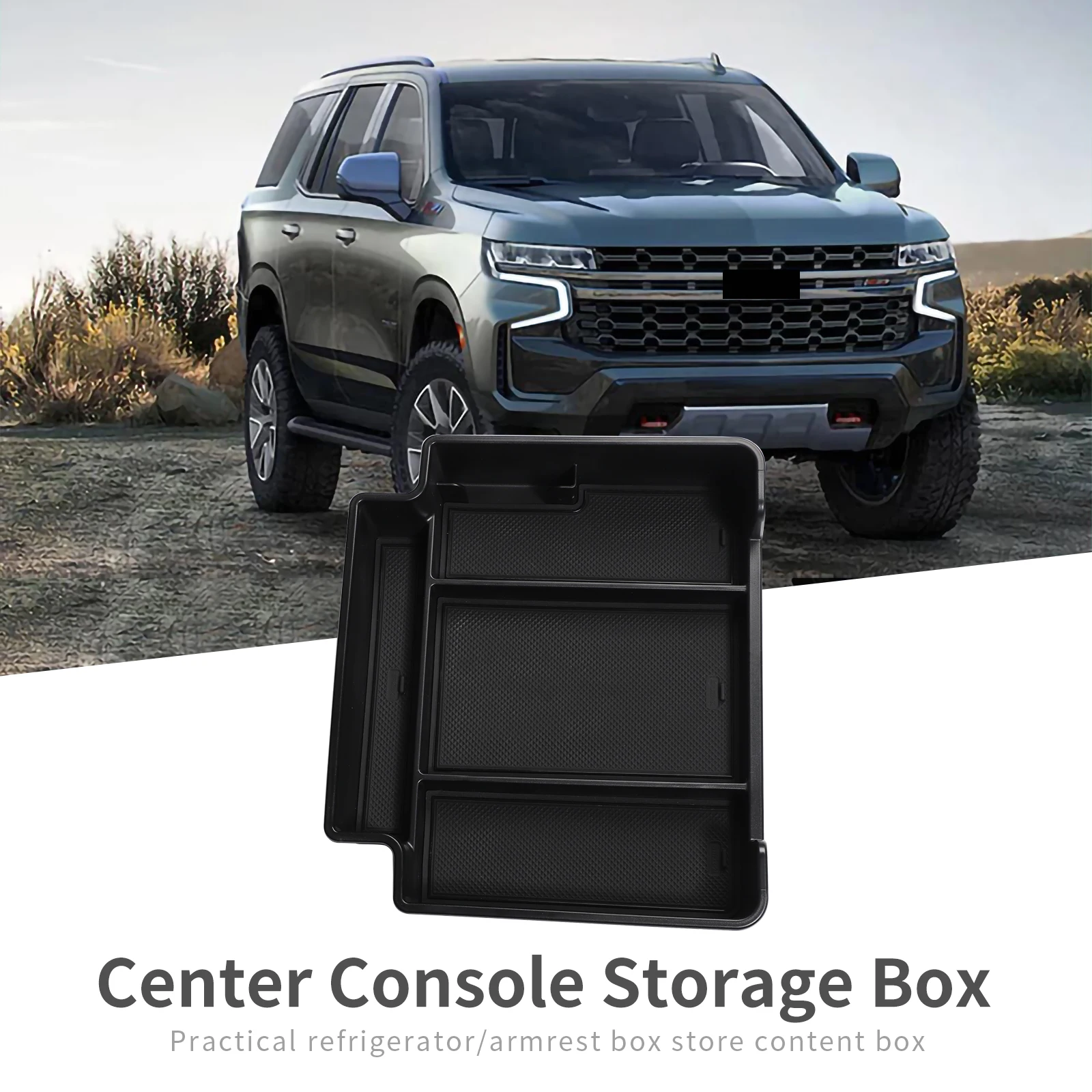 ZUNDUO-caja de almacenamiento con reposabrazos Central para Chevy, Tahoe, Suburban y GMC Yukon 2021 2022, consola Central, bandeja organizadora, accesorios