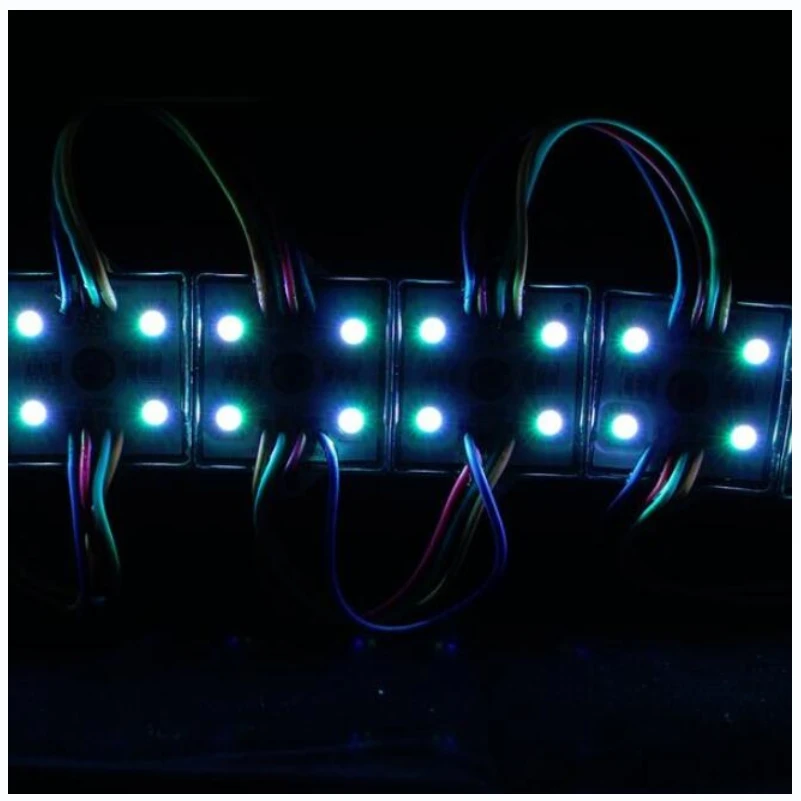 free shipping SMD 5050 RGB 4 LED pixel Module 12V Waterproof IP68 Light Lamp 1W High Brightness