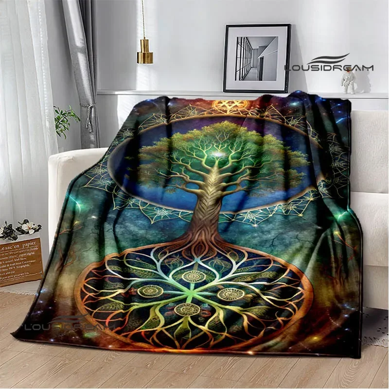 Tree of Life printed blanket Flannel Warm blankets Soft and comfortable blanket bed linings cubre cama Birthday Gift