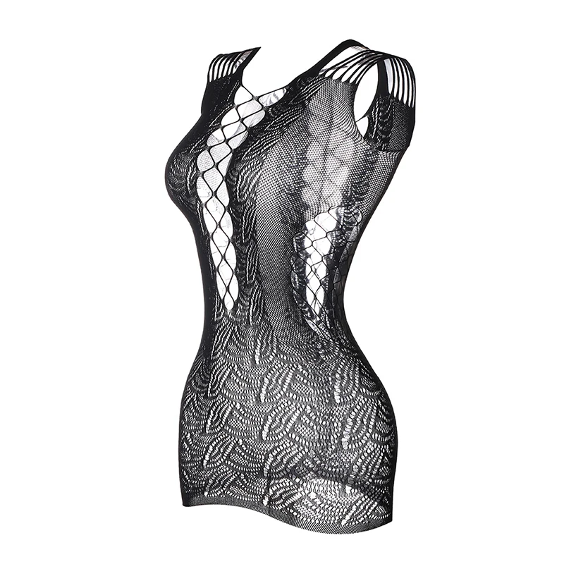 Sexy Women Fishnet Hollow Out Cover Up Dress See Through Bodycon Beach Swimwear Summer Style view 5