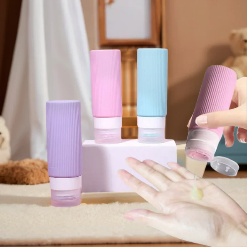 

Travel Bottle Set For Cosmetics Bath Gel Skin Care Lotion BPA Free Leak Proof Refillable Liquid Bottles Travel Size Containers