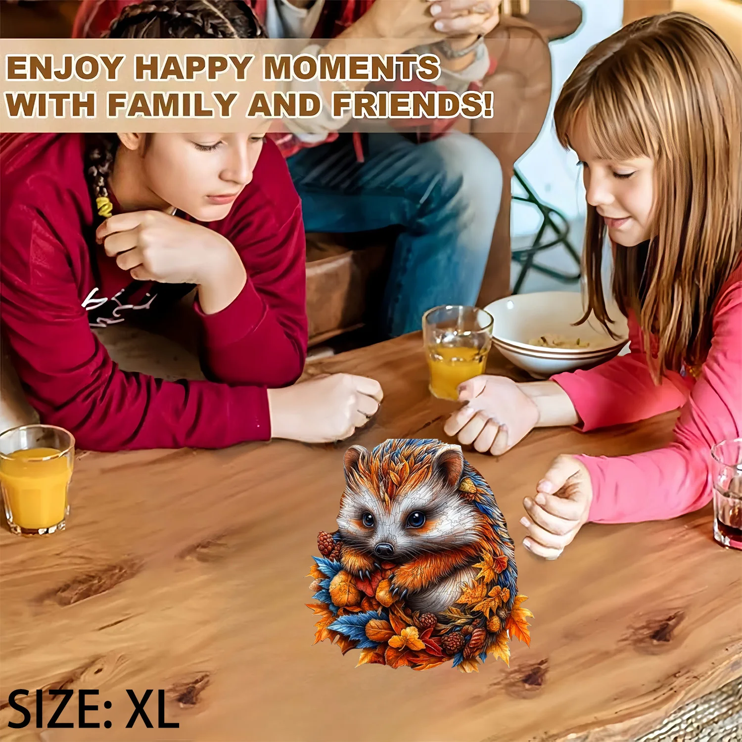 Puzzle Kayu - Hadiah Puzzle Kayu Premium Bentuk Unik untuk Dewasa - Puzzle Bunga, Anak Ayam, Hewan, Permainan Keluarga