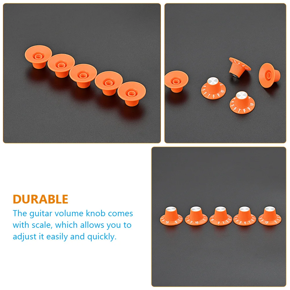 

5 Pcs Guitar Bass Electric Part Accessory Style Replacement Knob Volumes Potentiometer