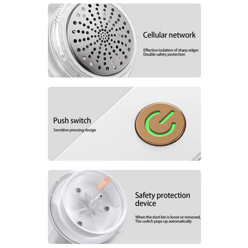 YCOC-Tagliacapelli per abbigliamento Levapelucchi elettrico Cappotto maglione Anti Pilling Trimmer Ricaricabile Peluche levapelucchi